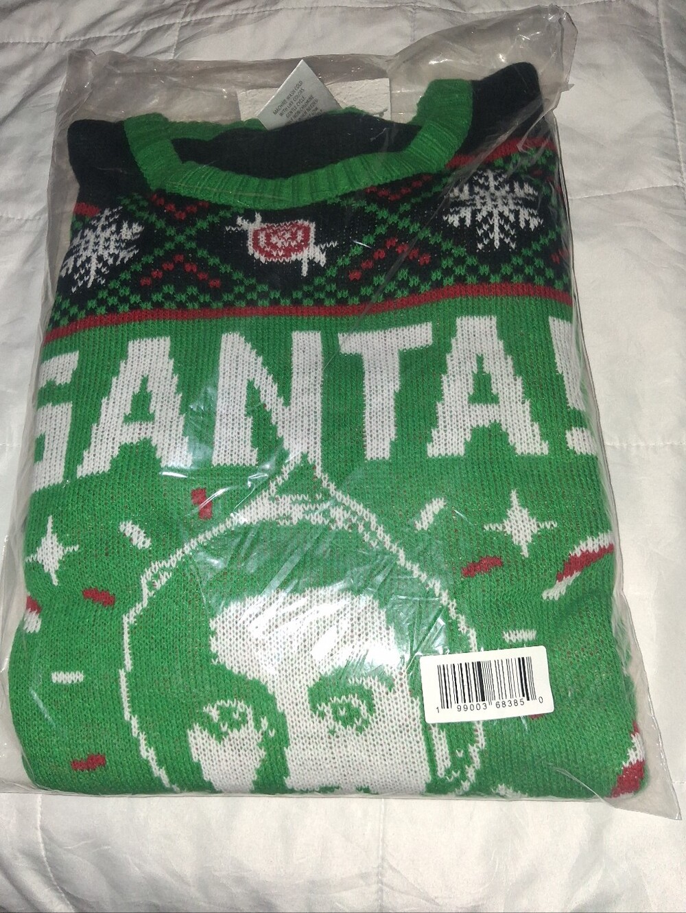 Buddy The Elf Men's Ugly Christmas Sweater - Santa OMG I Know Him - Green - 2XL